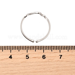 Ecg 925 スターリングシルバー カフリング（女性用）  プラチナ  7mm  内径：16.8mm&nbsp;RJEW-S631-04P
