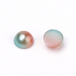 パール調アクリルカボション  ドーム  チョコレート  3x1mm  約10000個/袋&nbsp;OACR-R063-3mm-09