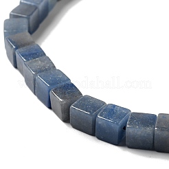 染色・加熱された天然ブルーアベンチュリンビーズ連売り  キューブ  6x6x6mm  穴：1mm  約63個/連  15.35~15.55''（39~39.5センチメートル）&nbsp;G-I327-A01