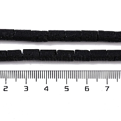 天然溶岩岩ビーズ連売り  コラム  7.5~8.5x5~6mm  穴：1mm  約45~46個/連  14.69~15.04インチ（37.3~38.2cm）&nbsp;G-C128-A36-01