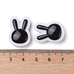ツートンカラーのアクリルビーズ  兎  兎  23.5x16.5x10.5mm  穴：3.5mm  187個/ 500g&nbsp;OACR-U003-08