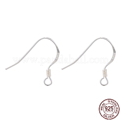 925スターリングシルバーピアスフック  スタンプ925個付き  銀  15x18x1.3mm  穴：1.5mm  24ゲージ  ピン：0.5mm&nbsp;STER-K167-049B-S