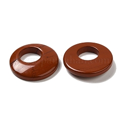 天然石レッドジャスパーペンダント  ドーナツ/円盤チャーム  27.5~28x4.5~5.5mm&nbsp;G-T122-76N