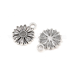 合金のチベット風チャーム  花のチャーム  アンティークシルバー  16.5x13x2mm  穴：2mm&nbsp;PALLOY-A024-23AS-1
