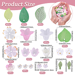 葉っぱと花のジュエリー作りキット  ABSプラスチックイミテーションパールビーズを含む  アクリルビーズとペンダント  ミックスカラー&nbsp;DIY-SC0031-73