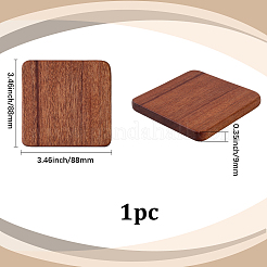 白檀カップマット1枚  スクエアコースター  チョコレート  80x80x10mm&nbsp;WOOD-DJ0001-14