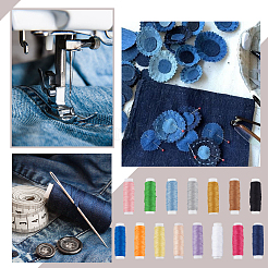 15本 15色ポリエステル刺繍糸  ミックスカラー  0.4mm  50m / pc  1pc /カラー&nbsp;DIY-OC0013-80