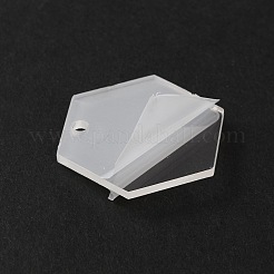透明なアクリルパーツ  六角  透明  27.5x31.5x2mm  穴：2.5mm&nbsp;LS-TACR-WH0001-70