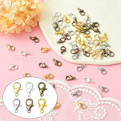 60本6色亜鉛合金カニカン  オウムトリガークラスプ  ミックスカラー  12x6mm  穴：1.2mm  10個/カラー&nbsp;PALLOY-YW0001-81