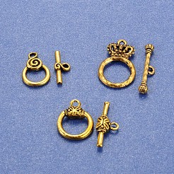 混合チベットスタイルのマンテル  ミックスカラー  トグル：15~25x10~15mm  バー：15~25mm  穴：2~3mm  100セット /箱&nbsp;TIBE-PH0004-11
