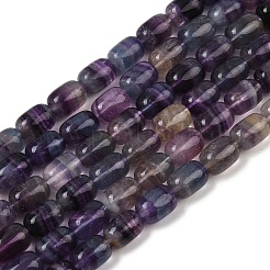 天然石蛍石ビーズ連売り  バレル  11~11.5x8~8.5mm  穴：1~1.2mm  約33個/連  14.96~15.16''（38~38.5センチメートル）&nbsp;G-F813-A01