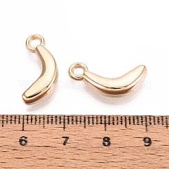 CCBプラスチックペンダント  バナナ  ライトゴールド  20x9x5mm  穴：2.5mm&nbsp;CCB-T012-08KCG