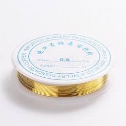 ラウンド銅ジュエリーワイヤー  カドミウムフリー＆ニッケルフリー＆鉛フリー  ゴールドカラー  22ゲージ  0.6mm  約11.48フィート（3.5m）/ロール&nbsp;CW0.6mm007A-NF