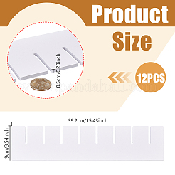 PVCプラスチック引き出し仕切り  分類パーティション  ホワイト  392x90x5mm&nbsp;LS-DIY-WH0899-759A