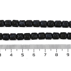 天然溶岩岩ビーズ連売り  コラム  6~6.5x6mm  穴：1mm  約63個/連  14.96''（38センチメートル）&nbsp;G-A234-E02-01