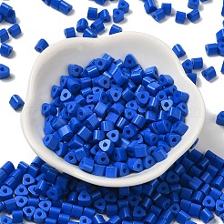 ベーキングペイント ガラスビーズ  セイロン  三角穴  trangle  ブルー  5x5x4mm  穴：1.3mm  3150個/ポンド&nbsp;SEED-H002-K-D311