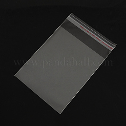 セロハンのOPP袋  小さなジュエリー収納袋  粘着シールバッグ  長方形  透明  12x8cm  一方的な厚さ：0.035mm  インナー対策：9~9.5x8のCM&nbsp;OPC-R012-19