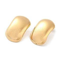 304ステンレススチールスタッドピアス  イオンプレーティング（ip）  長方形  14KGP本金メッキ  28.5x18mm&nbsp;EJEW-G423-12G
