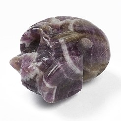 ハロウィンの天然アメジストの家の装飾  スカル  38~38.5x32~32.5x49~50mm&nbsp;DJEW-K015-19