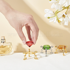鉄トレー台座  水晶玉用  ミックスカラー  3.1x5.6cm  トレイ：2センチメートル  2色  4個/カラー  8個/セット&nbsp;IFIN-GA0001-23