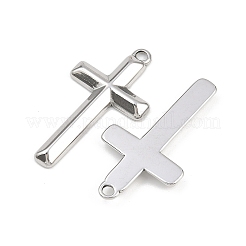 304ステンレスペンダント  クロスチャーム  ステンレス鋼色  36x20x3mm  穴：2.5x2mm&nbsp;STAS-L303-28P-02