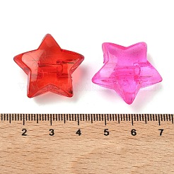 透明なアクリルビーズ  スター  ミックスカラー  24.5x26x10.8mm  穴：2.8mm  約188個/500g&nbsp;OACR-Z037-08