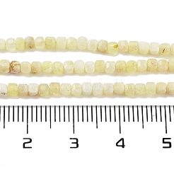 天然石イエローオパールビーズ連売り  ファセットテーブルカットキューブ  1.5~2.5x1.5~2.5x1.5~2mm  穴：0.4mm  約183~186個/連  15.35~15.55''（39~39.5センチメートル）&nbsp;G-H042-B03-01