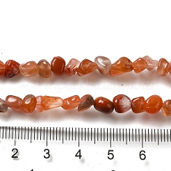 天然南赤瑪瑙ビーズ連売り  ナゲット  タンブルストーン  3.5~9x4~6.5x4~6mm  穴：0.8mm  14.96''（38センチメートル）&nbsp;G-D081-A07