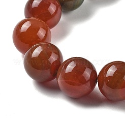 天然マルチカラー瑪瑙ビーズ連売り  染め＆加熱  ラウンド  シエナ  14mm  穴：1.5mm  約28個/連  15.31''（38.9センチメートル）&nbsp;G-A261-B22-14mm