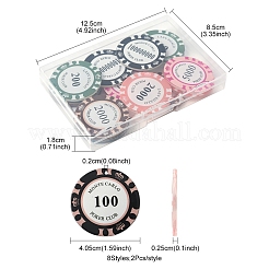 16個8色不透明アクリルパーツ  フラットラウンド  交渉の材料  ミックスカラー  40.5x2.5mm  穴：2mm  2個/カラー&nbsp;OACR-FS0002-21