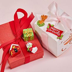 クリスマスのプラスチック製の家のディスプレイの装飾  混合図形  ミックスカラー  24個/箱&nbsp;sgAJEW-SZ0001-22