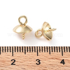304ステンレススチールスクリューアイピンペグベイル  片穴パーツ用  ゴールドカラー  10x8mm  穴：2mm  ピン：1.2mm&nbsp;STAS-L198-08G