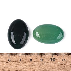 天然グリーンオニキスアゲート（染色・加熱）カボション  オーバル  フラットバック  グリーン  29.5~30.5x19.5~20.5x7~8.5mm&nbsp;G-N361-05B-03