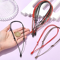 30個 3色ワックスポリエステルコードネックレス作り  304ステンレススチール製丸カン付き  ミックスカラー  14.17~26.38インチ（36~67cm）  10個/カラー&nbsp;NJEW-YW00014