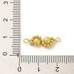 ラックメッキ真鍮製コネクタチャーム  ラウンドリンク  18KGP本金メッキ  20x6.5x4mm  穴：1.8mm&nbsp;KK-M266-15G