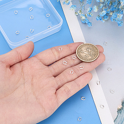 10ペア925スターリングシルバーワイヤーガーディアン  銀  4.5x3.5x1.5mm  穴：0.6mm&nbsp;STER-PH0005-08