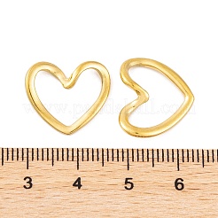 イオンプレーティング（IP）304ステンレス鋼リンクリング  ハート  18KGP本金メッキ  15x17x4mm  内径：7.5x13.5mm&nbsp;STAS-G335-03G