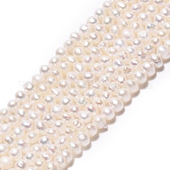 天然バロックケシパール養殖淡水パールビーズ連  有核真珠  ポテト  乳白色  2~3x2~4mm  穴：0.5mm  約164~174個/連  15.35インチ（39cm）&nbsp;PEAR-N013-02J
