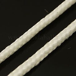 ナイロン編みコード  ビーズ細工、ジュエリー製作、マクラメ工芸用の中国結び紐  ホワイト  1.5mm  約100ヤード/ロール（300フィート/ロール）&nbsp;NWIR-G006-1.5mm-01
