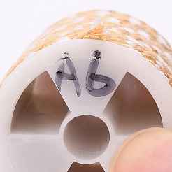 メタリック糸を使用した4本撚りポリコットンコード  手作りマクラメ綿ロープ  ひも壁掛け用植物ハンガー  キャメル  1.5mm  約4.3ヤード（4m）/ロール&nbsp;OCOR-Z003-D04