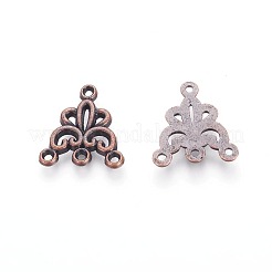 チベット風シャンデリアパーツ  鉛フリー＆ニッケルフリー＆カドミウムフリー  赤銅鉱  19x16x2mm  穴：1mm&nbsp;X-TIBEP-00428-R-FF
