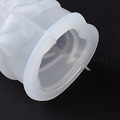 クリスマステーマ DIY 3D 雪だるまディスプレイデコレーション シリコン像型  肖像彫刻樹脂鋳造鋳型  肖像彫刻用 UV樹脂＆エポキシ樹脂工芸品作り  ホワイト  50x40x62mm  内径：24x28mm&nbsp;DIY-G058-B01