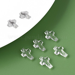 透明なアクリルパーツ  多面カット  クロス  ミックスカラー  16x10x4.5mm  穴：1.5mm  約1455個/500g&nbsp;MACR-S373-130-B