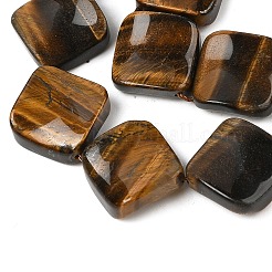 天然石タイガーアイビーズ連売り  ねじれた菱形  19~19.5x19~19.5x5~5.5mm  穴：1mm  約21個/連  15.83''（40.2センチメートル）&nbsp;G-L239-19