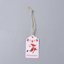 クリスマステーマ紙タグ  コットンロープ＆ヘンプロープ付き  ギフトタグはラベルを掛けます  クリスマスに飾る  ミックスカラー  パペサイザー：20.5x14cm&nbsp;X1-CDIS-H003-03