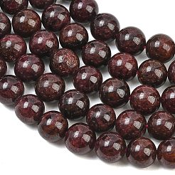 天然石ガーネットビーズ連売り  スムーズなラウンド  10~10.5mm  穴：1mm  約39個/連  15.35''（39センチメートル）&nbsp;GG-CBA96FE-A01-10mm