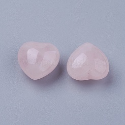 天然ローズクォーツハートラブストーン  レイキバランシング用のポケットパームストーン  15~15.5x15x10mm&nbsp;DJEW-P009-02D
