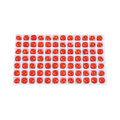 K9ガラスラインストーンカボション  尖ったバック＆バックメッキ  多面カット  フラットラウンド  シャム  8x5mm&nbsp;MRMJ-N029-13-02