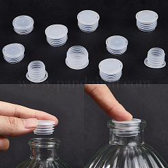 60個 3スタイル プラスチックワインボトルストッパー  プルリングボトルプラグ  コラム  DIYの個性的ボトルストッパーアクセサリー用  ホワイト  23.5~25.5x11.5~14.5mm  内径：15.8~18.3mm  20個/スタイル&nbsp;KY-GF0001-41A