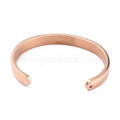 イオンプレーティング（IP）304ステンレススチールカフバングル  ミックスカラー  内径：1-3/4 ~ 2-3/8インチ（4.3~5.9cm）&nbsp;STAS-C023-02